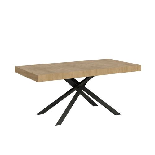 Table Extensible 90x180/284 Cm Karida Chêne Nature Pieds Anthracite