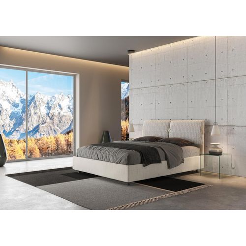 Lit Rembourrée Coffre 160x200 Tissu Giada 1 Aragona 1 Mados