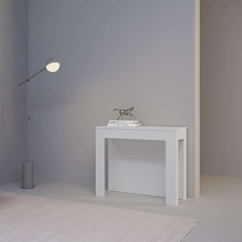 Console Extensible 90x42/290cm Cayman Frêne Blanc