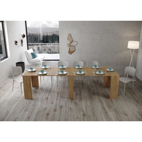 Console Extensible 90x48/296 Cm Bakari Chêne Nature