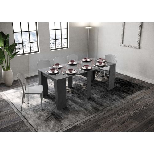 Console Extensible 90x48/204 Cm Anvar Small Anthracite Spatulé