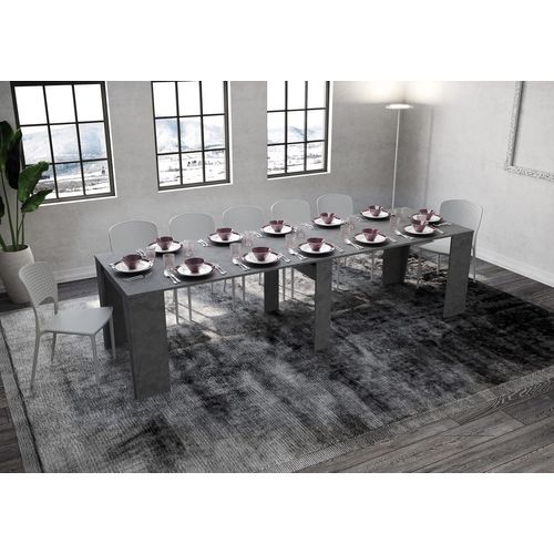 Console Extensible 90x48/308 Cm Anvar Anthracite Spatulé