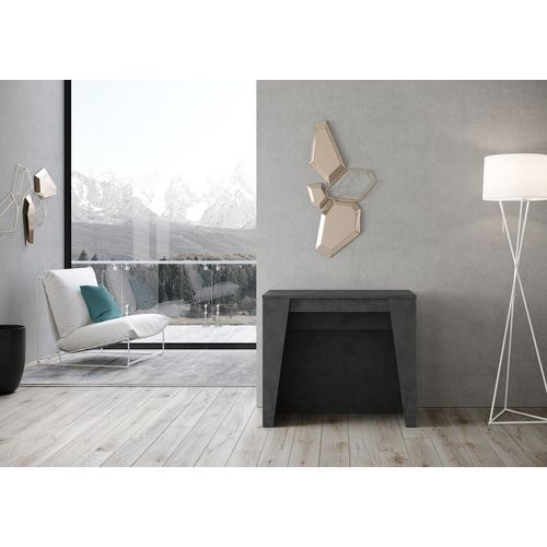 Console Extensible 90x48/296 Cm Bakari Anthracite Spatulé