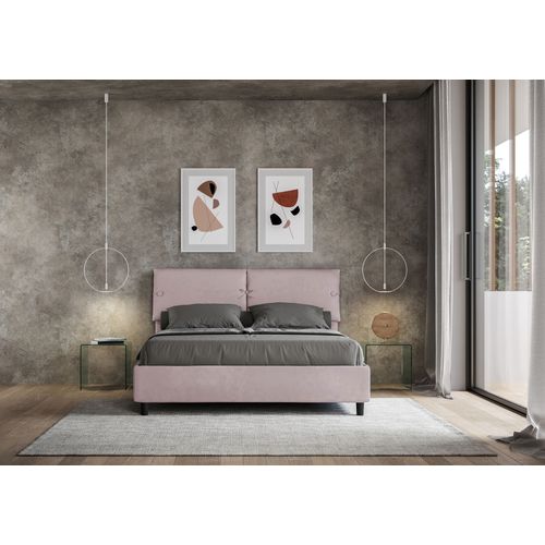 Lit Avec Sommier Rembourré 160x210 Microfibre Lilas Sleeper