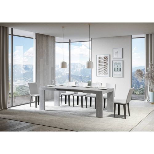 Table Extensible 90x120/224 Cm Roxell Gris Béton