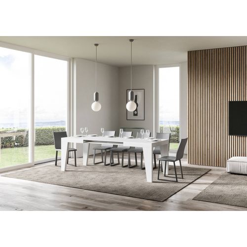 Table Extensible 90x120/224 Cm Naxy Frêne Blanc