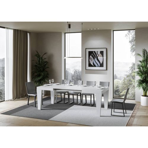 Table Extensible 90x120/224 Cm Spimbo Frêne Blanc