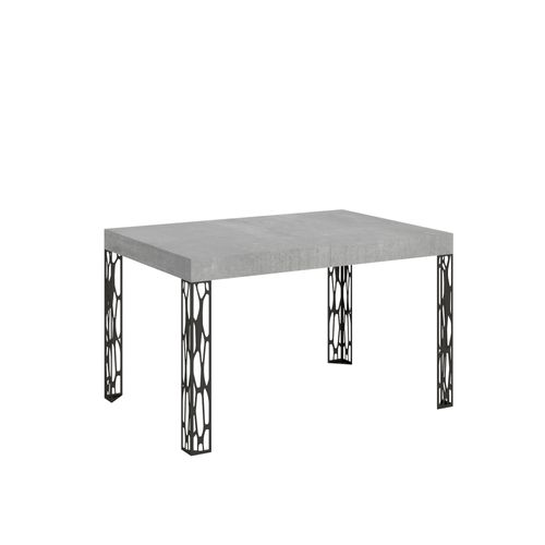 Table Extensible 90x120/224 Cm Ghibli Gris Béton Cadre Anthracite