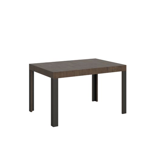 Table Extensible 90x120/224 Cm Linea Noyer Cadre Anthracite