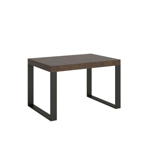 Table Extensible 90x120/224 Cm Tecno Noyer Cadre Anthracite