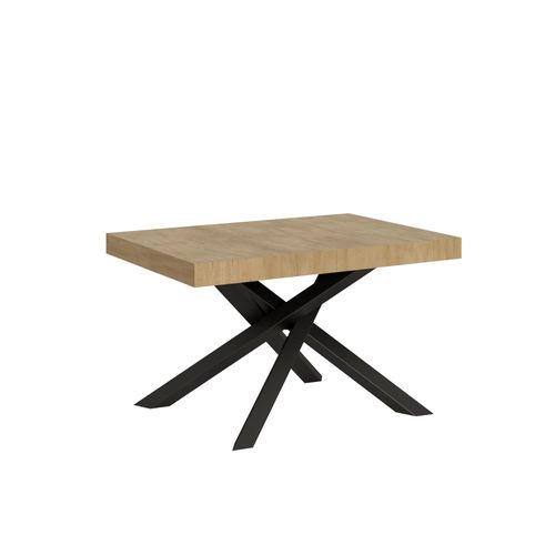 Table Extensible 90x120/224 Cm Volantis Chêne Nature Cadre Anthracite