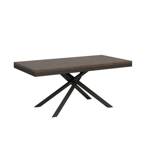 Table Extensible 90x180/284 Cm Karida Evolution Noyer Cadre Anthracite