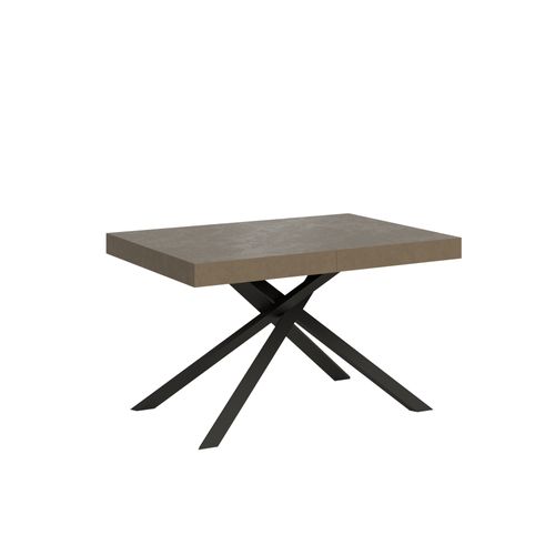 Table Extensible 90x120/224 Cm Karida Taupe Pieds Anthracite