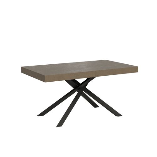 Table Extensible 90x160/264 Cm Karida Taupe Pieds Anthracite