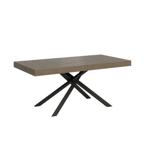 Table Extensible 90x180/284 Cm Karida Taupe Pieds Anthracite