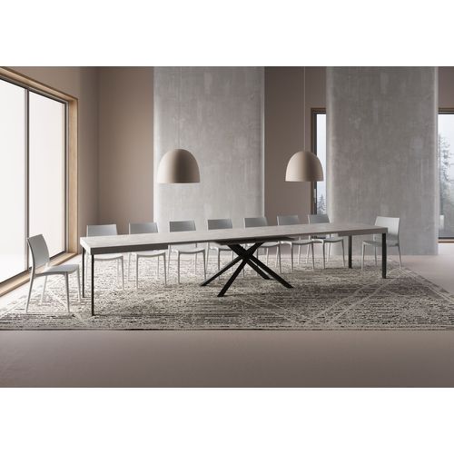 Table Extensible 90x180/440 Cm Karida Cachemire Pieds Anthracite