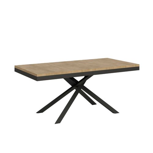 Table Extensible 90x180/440 Cm Karida Evolution Chêne Nature Cadre Anthracite