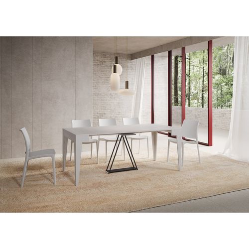 Console Extensible 90x42/198 Cm Zima Small Frêne Blanc