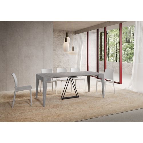 Console Extensible 90x42/198 Cm Zima Small Gris Béton