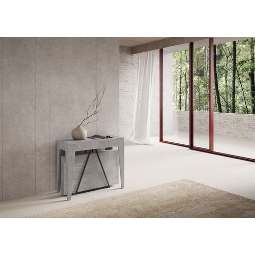Console Extensible 90x42/302 Cm Zima Gris Béton