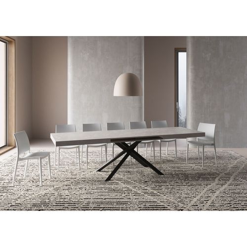 Table Extensible 90x200/460cm Karida Cachemire Pieds Anthracite