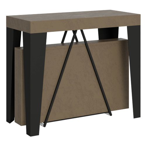 Console Extensible 90x40/300 Cm Algo Taupe Cadre Anthracite