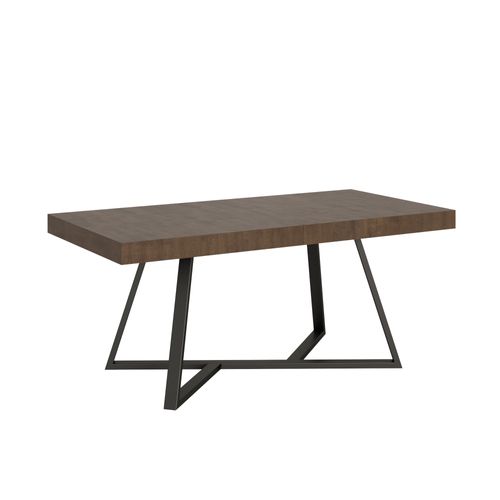 Table Extensible 90x200/460 Cm Booster Noyer Pieds Anthracite