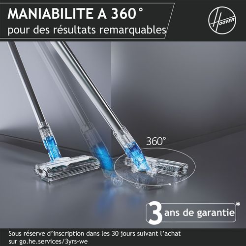 Aspirateur Balai Sans Fil -  Hf410p - Puissance 190 W - Autonomie 30 Min - Réservoir 0,7 L - Noir