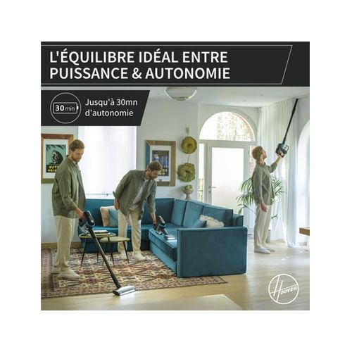 Aspirateur Balai Sans Fil -  Hf410p - Puissance 190 W - Autonomie 30 Min - Réservoir 0,7 L - Noir