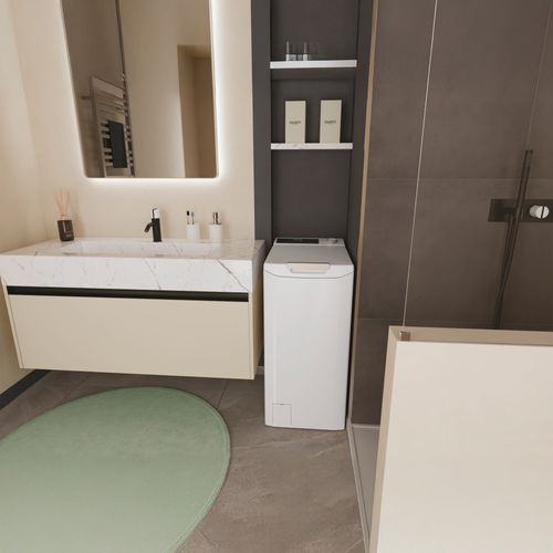 Lave-linge top CANDY TCAS284TM4-S 8kg Blanc