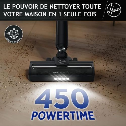 Aspirateur Balai Sans Fil -  Hf1p10h - 40 Aw - Ecran LED - Noir / Pastel Violet