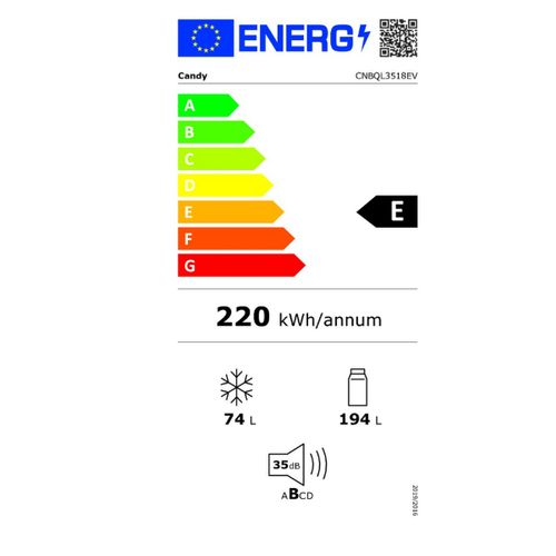 Réfrigérateur Congélateur intégrable 268L - 177 cm - Cnbql3518ev