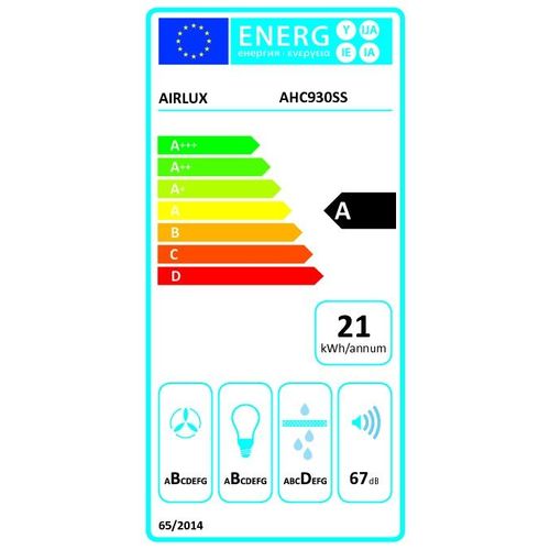 Hotte Visière 90 cm Inox - Ahc930ss
