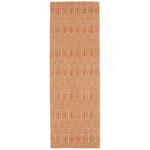 Tapis De Couloir En Coton - Orange