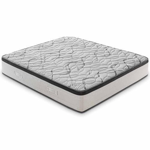 Matelas Mousse  200x200 Cm Deluxe - Epaisseur 20 Cm - Réversible - Côté Été/hiver