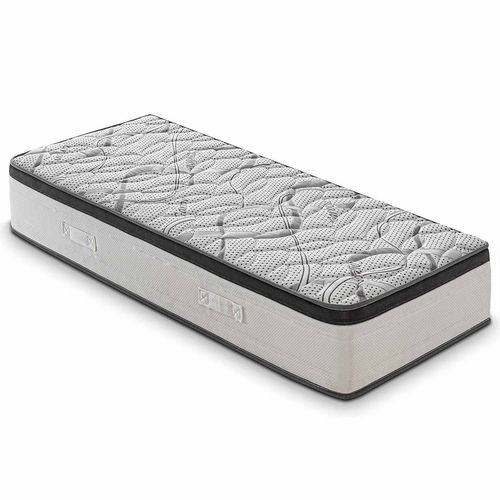 Matelas Mousse  80x190 Cm Deluxe - Epaisseur 25 Cm - Réversible - Côté Été/hiver