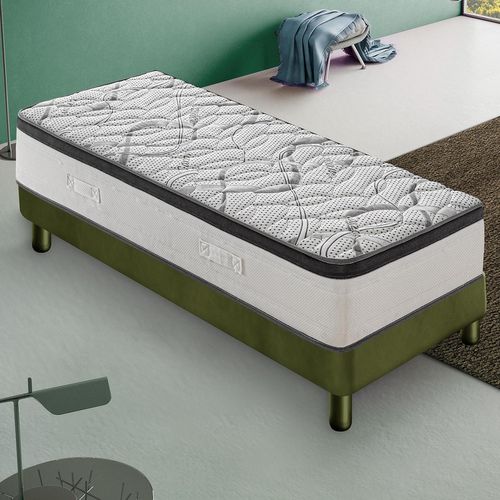 Matelas Mousse 70x190 Cm Deluxe - Epaisseur 30 Cm - Réversible - Côté Été/hiver