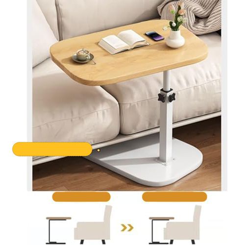 Table D’appoint Réglable 45–80 Cm En Bois Et Métal, Petite Table De Canapé Ou Chevet, Salon Chambre