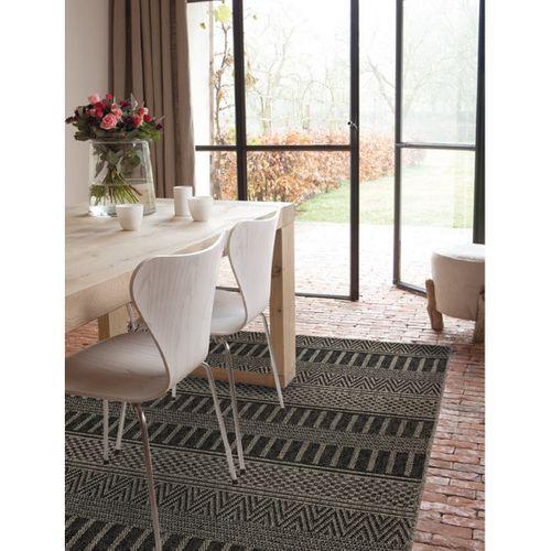 Tapis Intérieur Extérieur Vara - Noir - 160x230 Cm