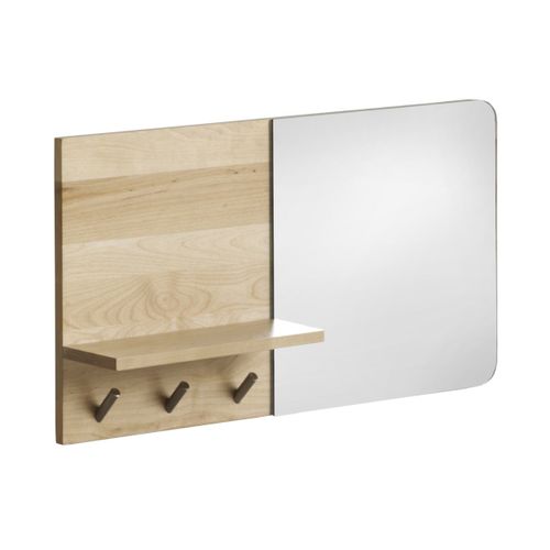 Miroir Porte-manteau Horizontal En Bouleau Naturel