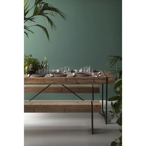 Table Basse En Bois Avec Pieds En Métal