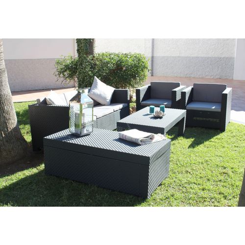 Salon De Jardin En Résine "tropea" - Anthracite