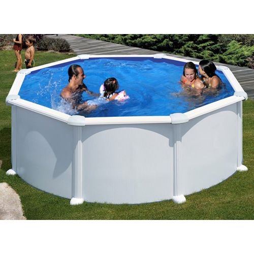 Piscine Acier Blanc Atlantis Ronde 3,70 X 1,32 M