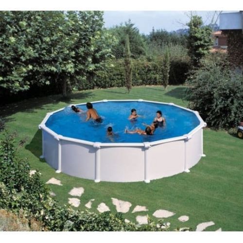Piscine Acier Blanc Atlantis Ronde 3,70 X 1,32 M