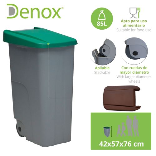 Conteneur Eco, 85 L, Vert Polypropylène, Unique