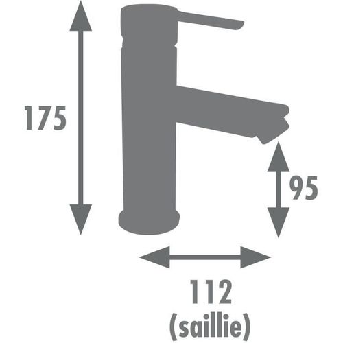Mitigeur Lavabo - Dower - Cartouche Céramique Ø 35 Mm - Butée Éco-stop - Aérateur Réducteur De Débit
