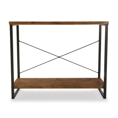 Meuble D'entrée Étroit, Table Console Taline 100x30x80cm,bois Et Métal, Noir
