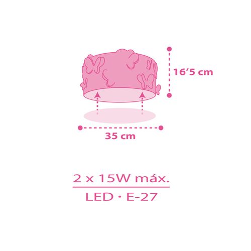 Plafonnier Pour Enfant Butterfly Papillon