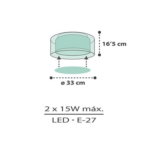 Plafonnier Pour Enfant Clouds Nuages Vert
