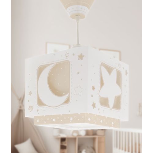Lustre Et Lampe Suspension Enfant Moonlight Lune Et Étoiles Beige
